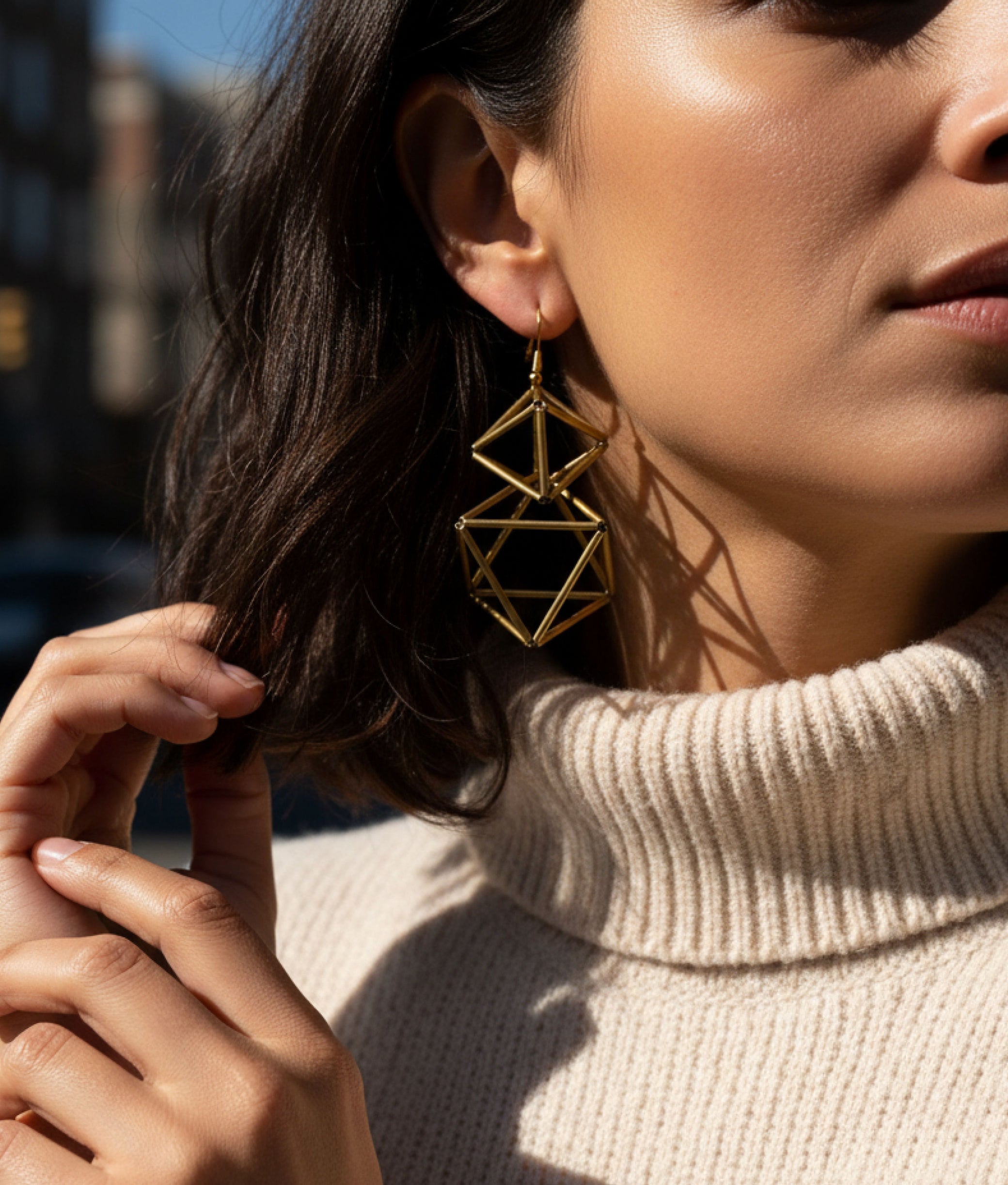 DIAMONDS METAL Gold Earrings