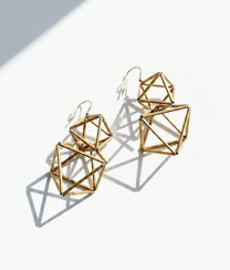 DIAMONDS METAL Gold Earrings