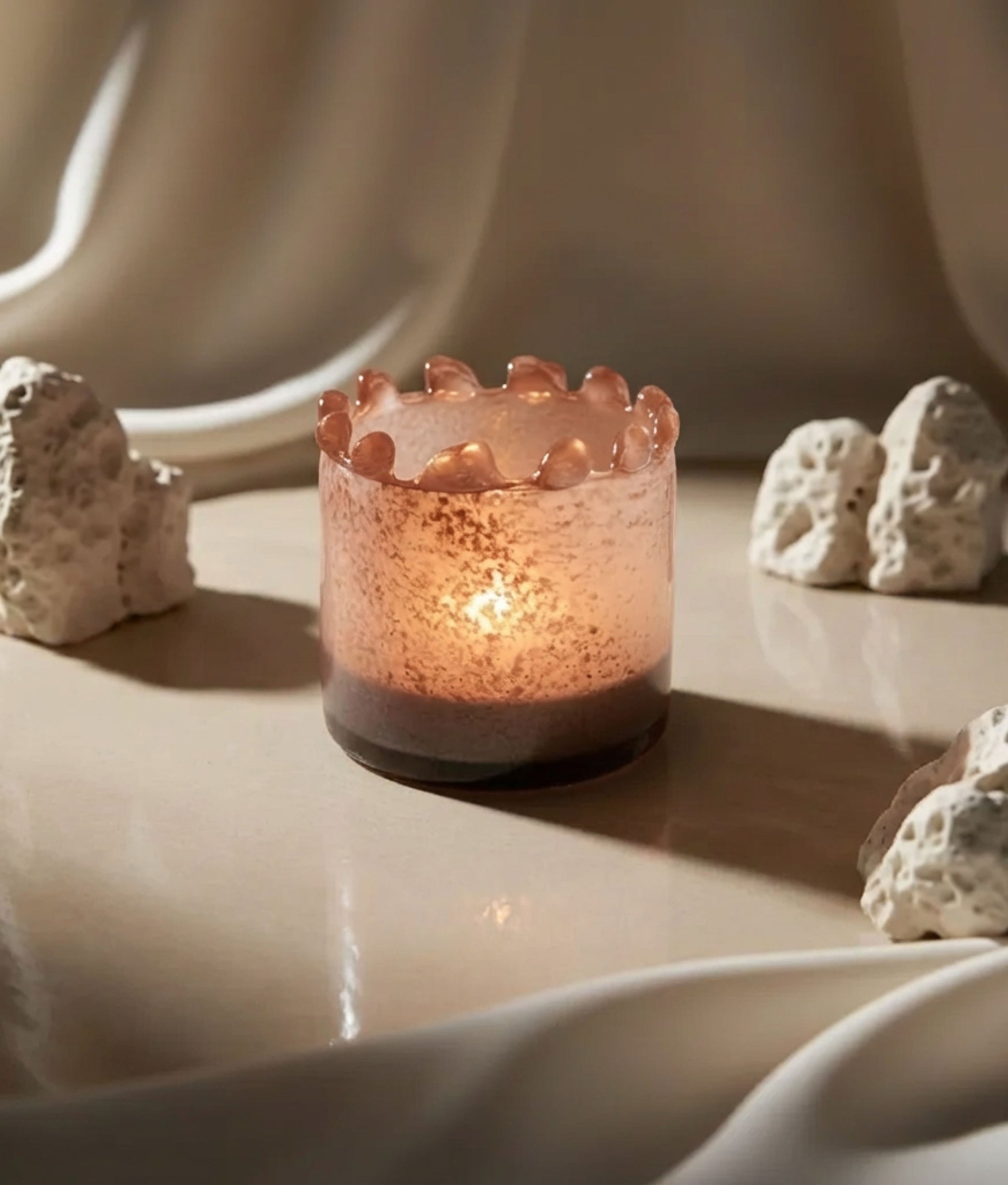 Diana Khaki Votive Candle Holder