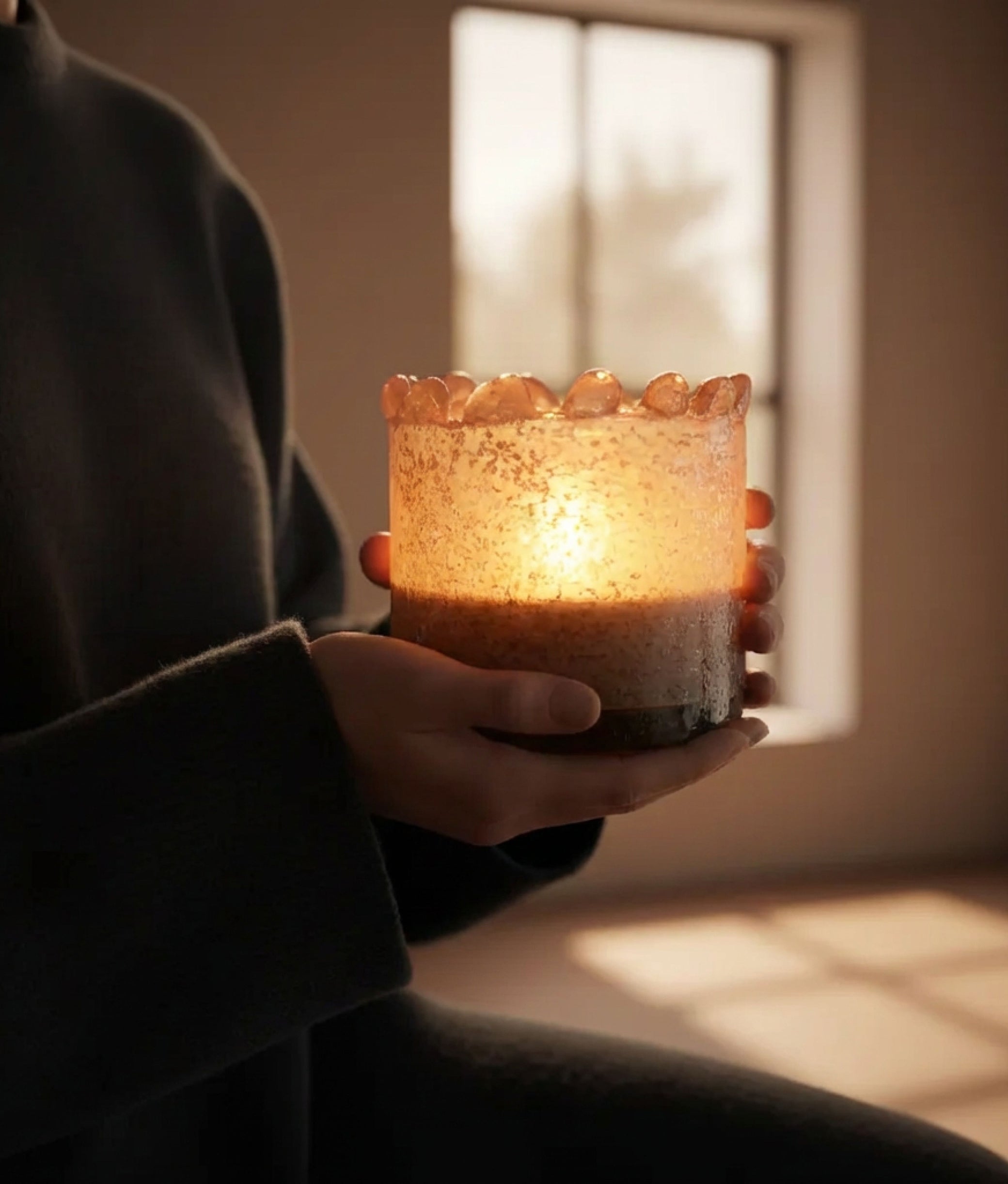 Diana Khaki Votive Candle Holder