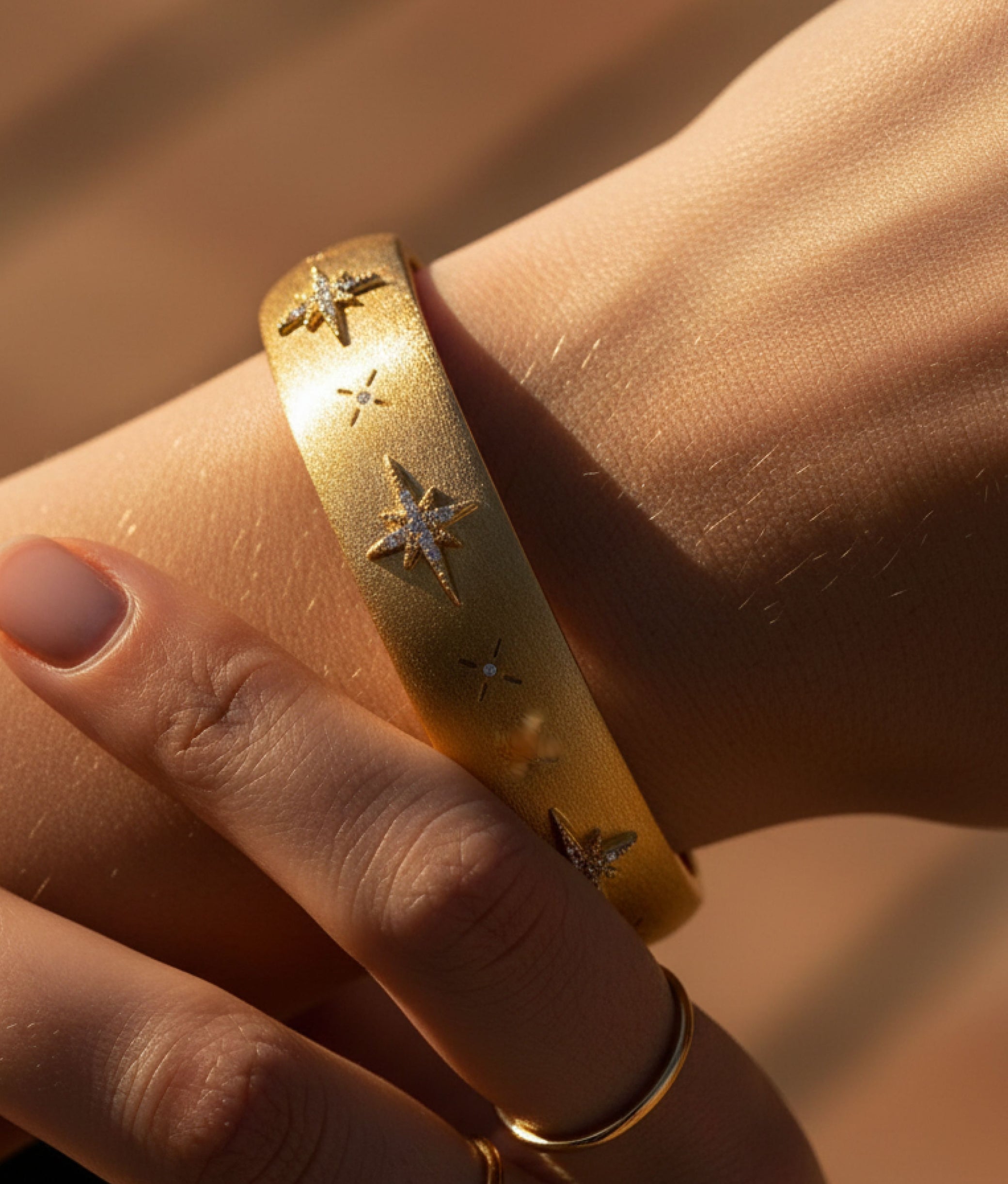 Diwali Cuff Bracelet Gold