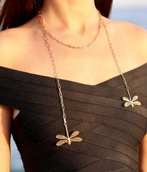 Dragonfly Scarf Necklace