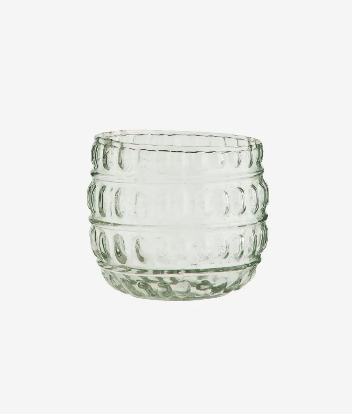 Clear Drinking Glass w/ Dots