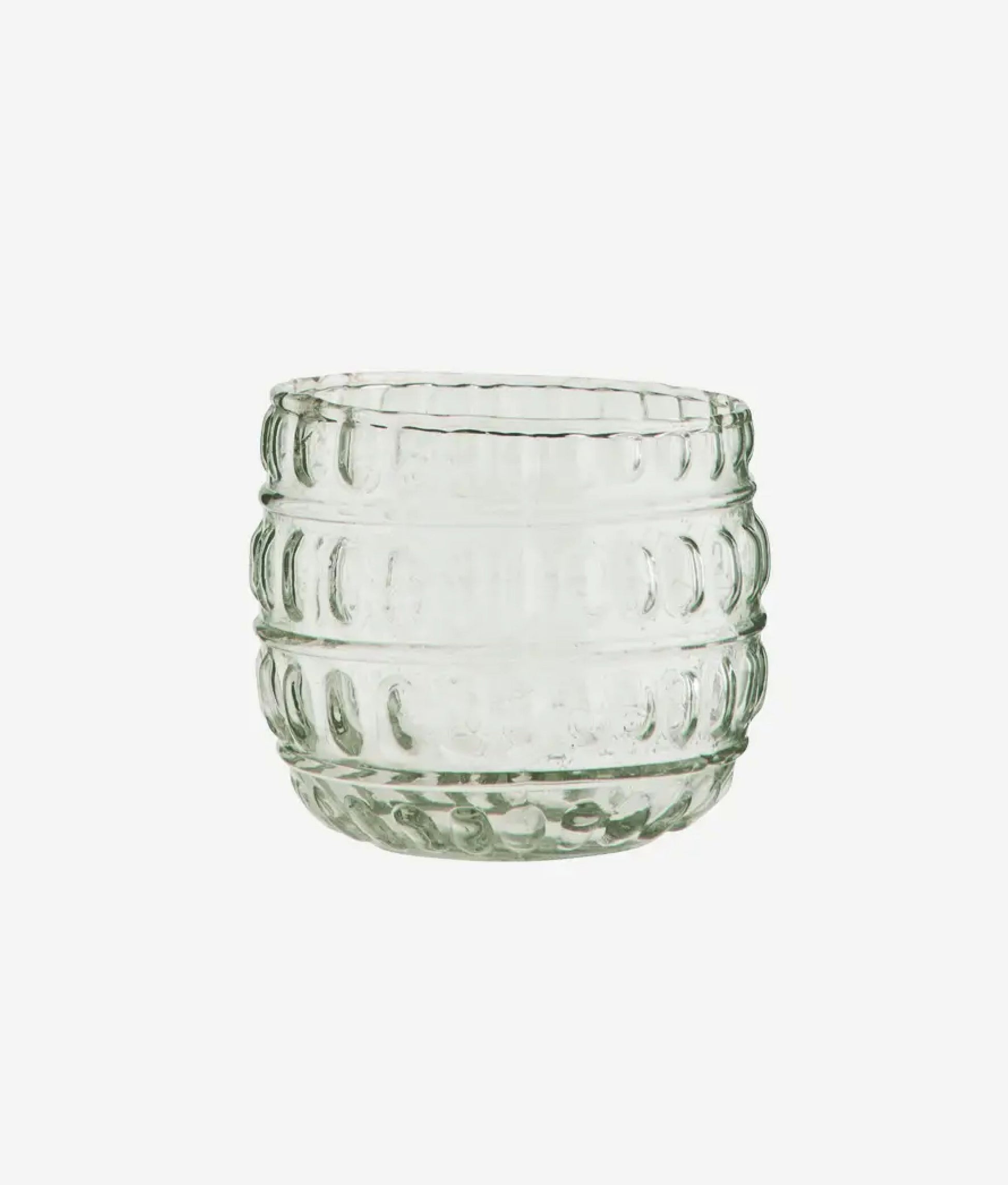 Clear Drinking Glass w/ Dots