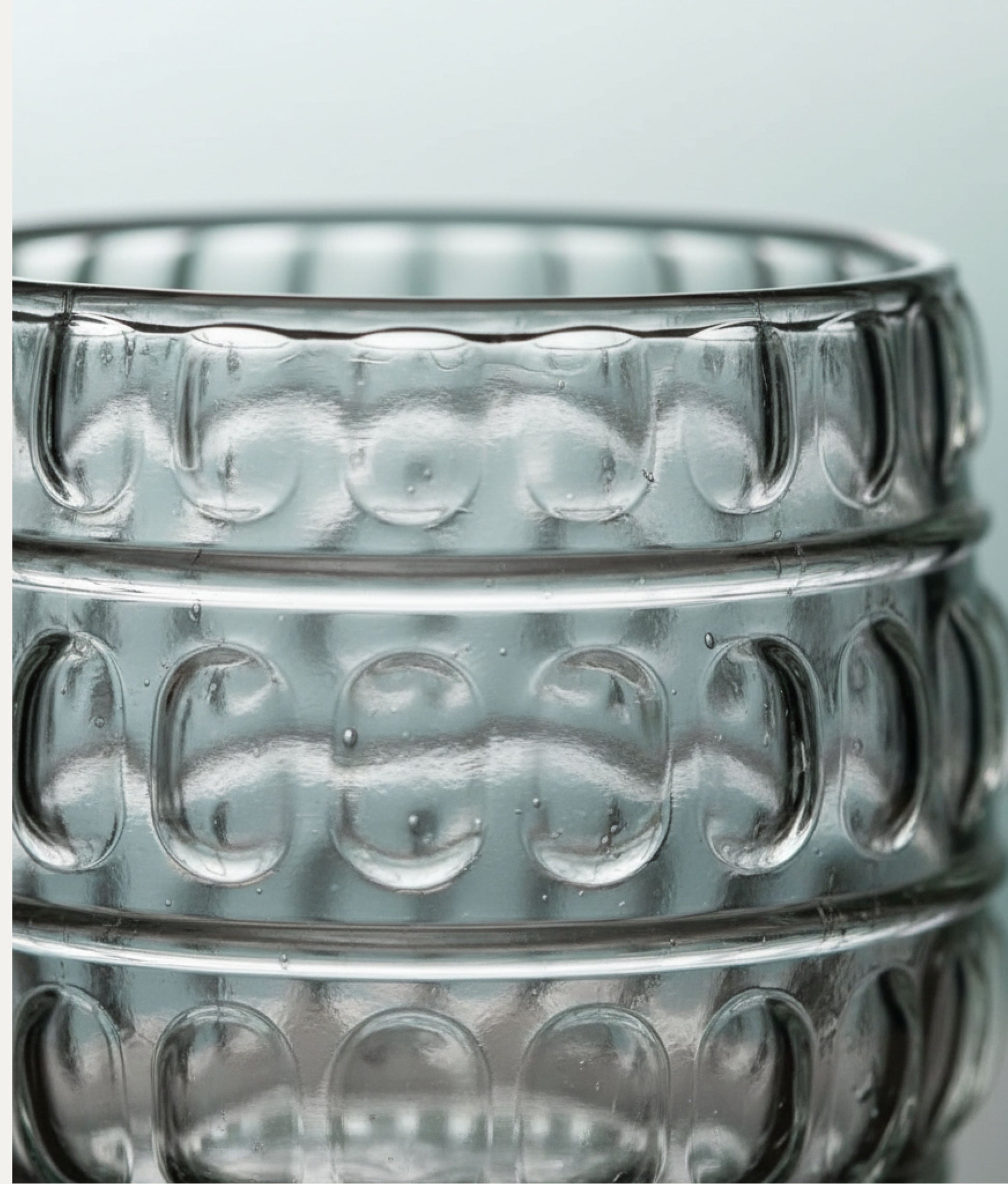 Clear Drinking Glass w/ Dots