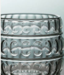 Clear Drinking Glass w/ Dots