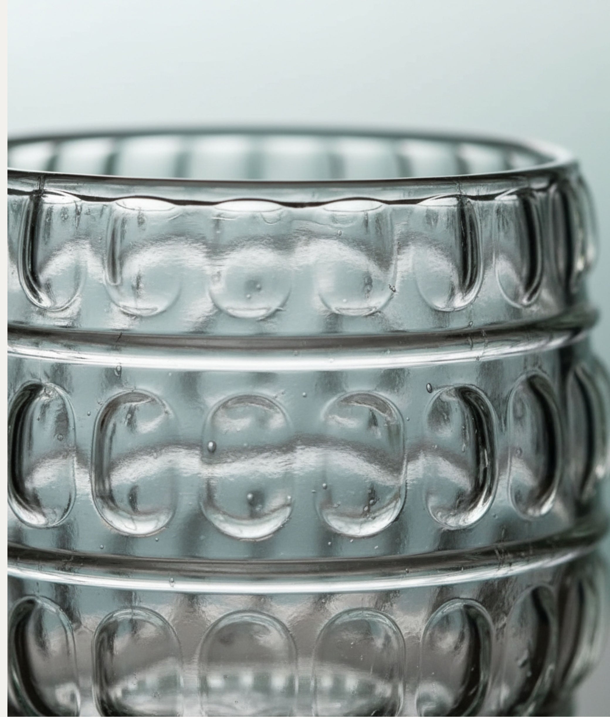 Clear Drinking Glass w/ Dots