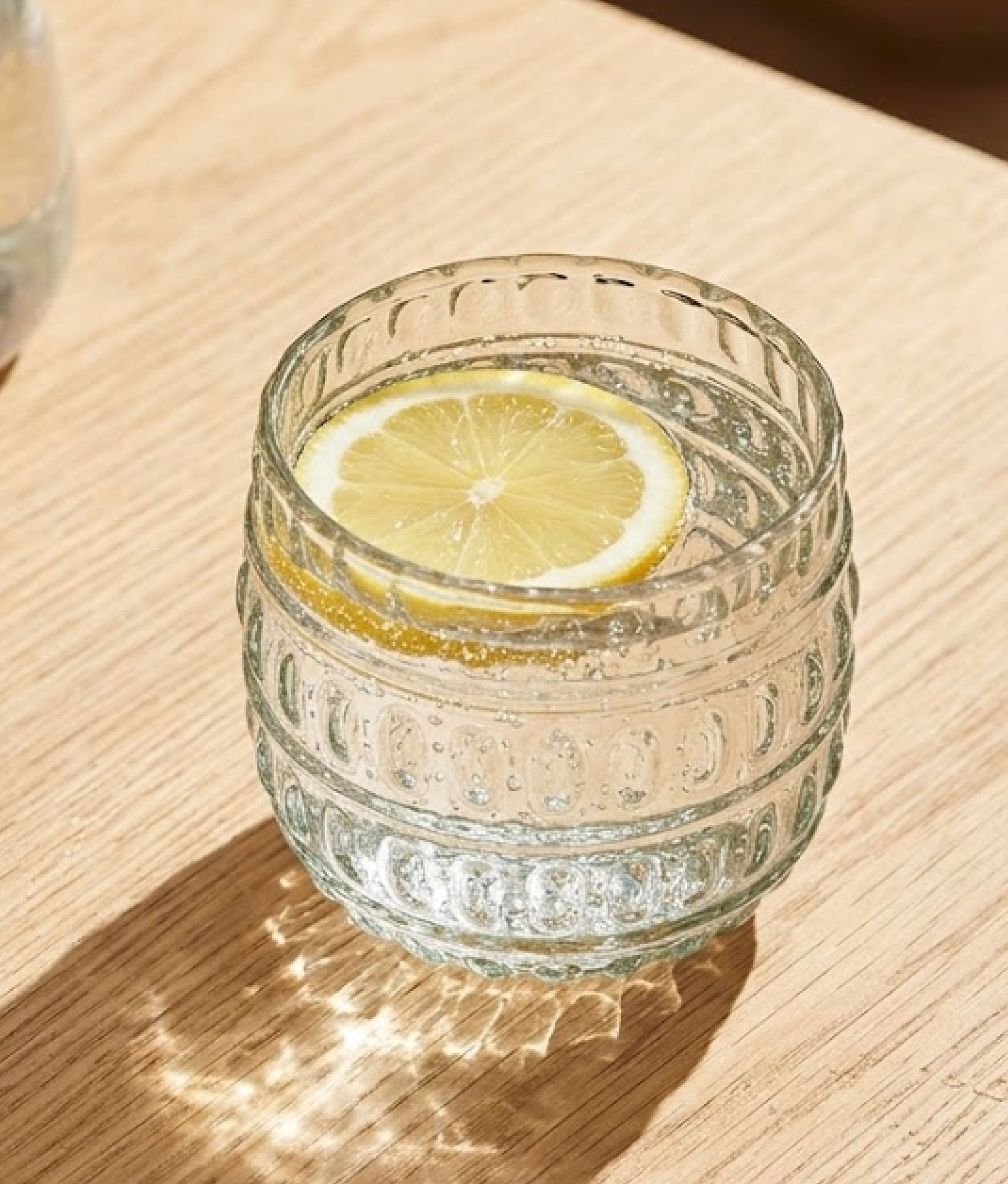 Clear Drinking Glass w/ Dots