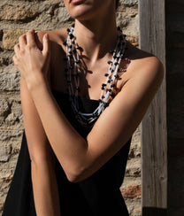DROPS PVC Black Opaline Necklace