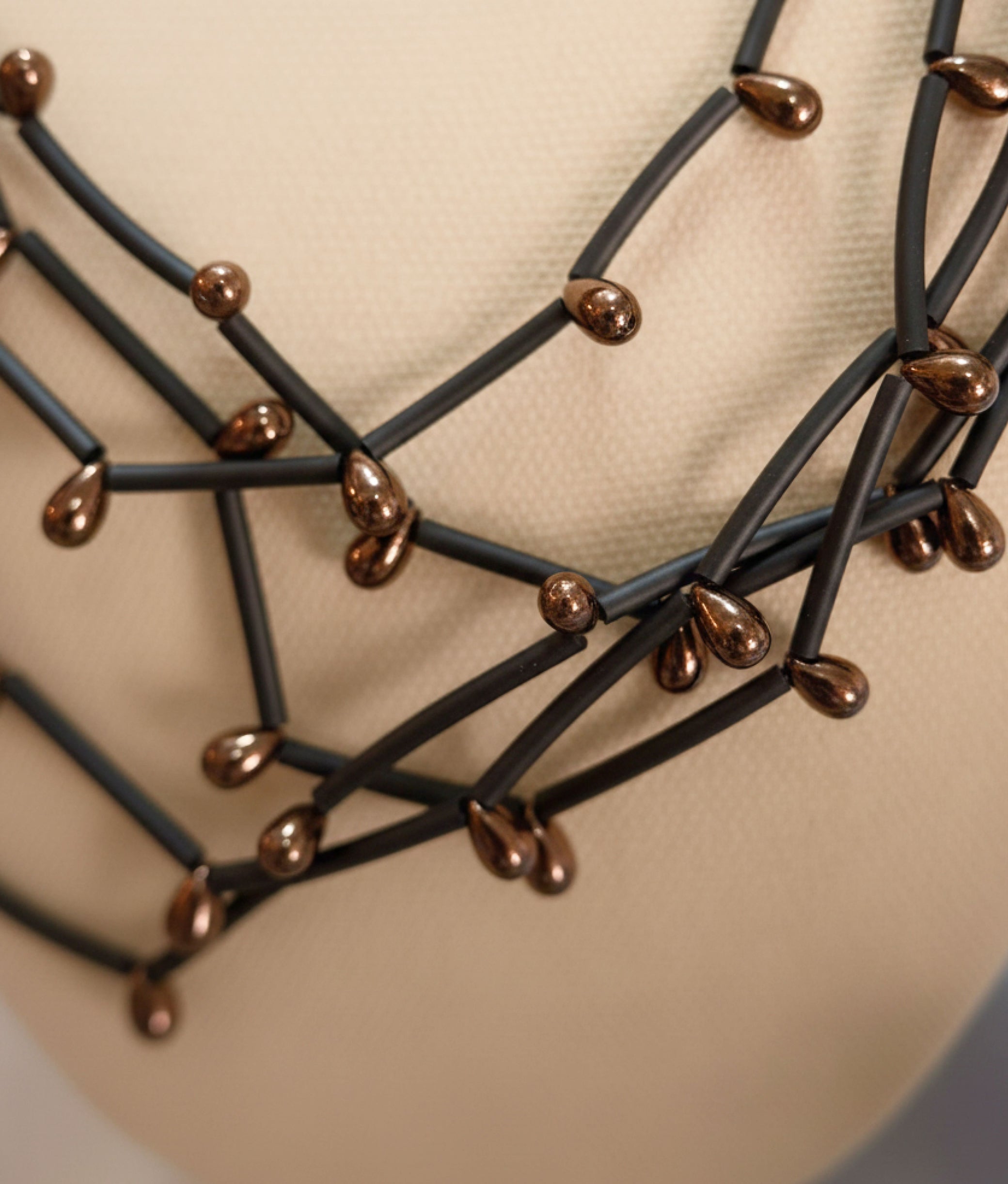 DROPS PVC Bronze Black Necklace