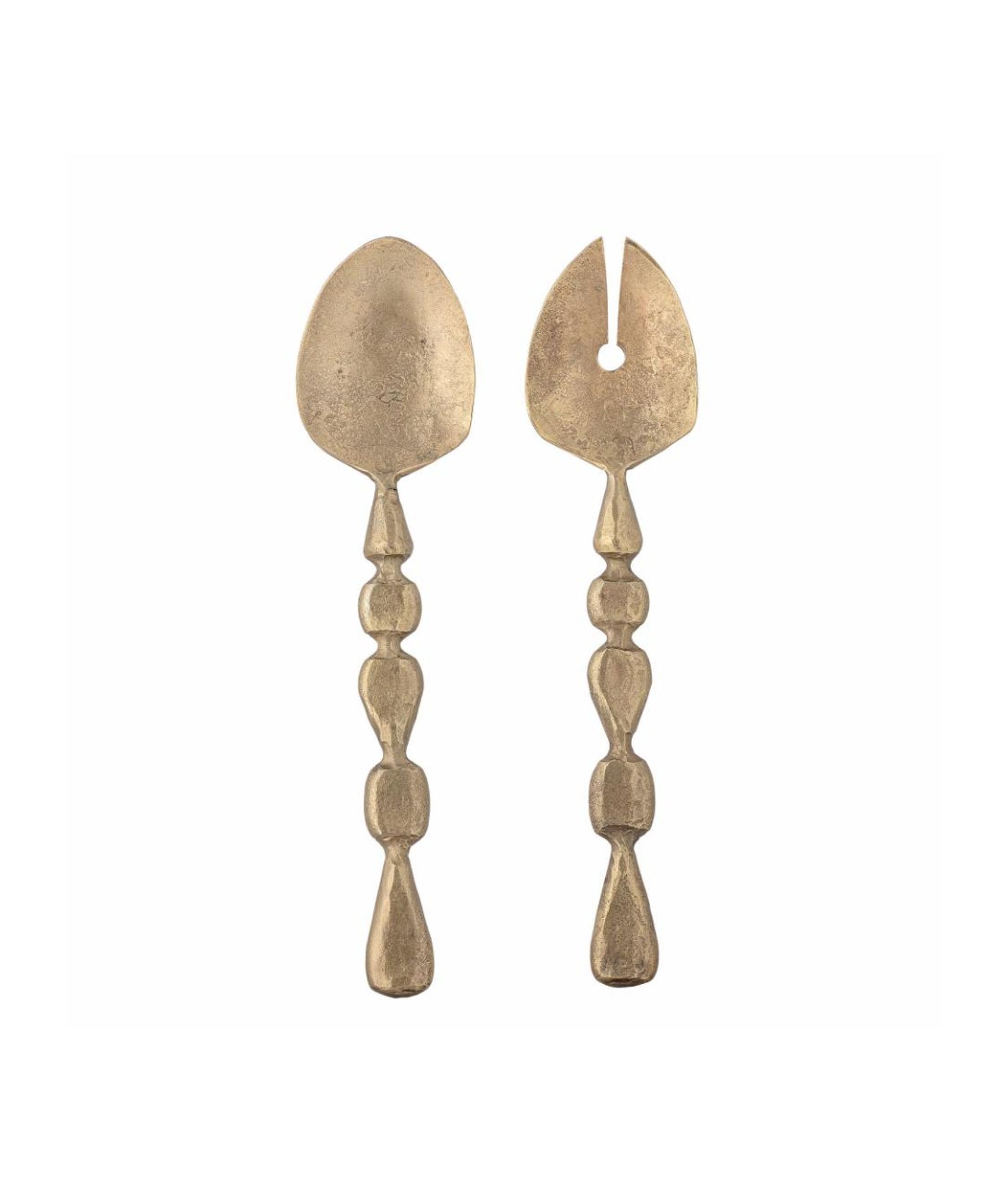 Edi Salad Servers Brass Metal Set of 2