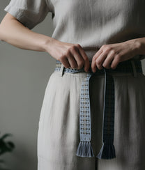 Blue Embroidery Belt