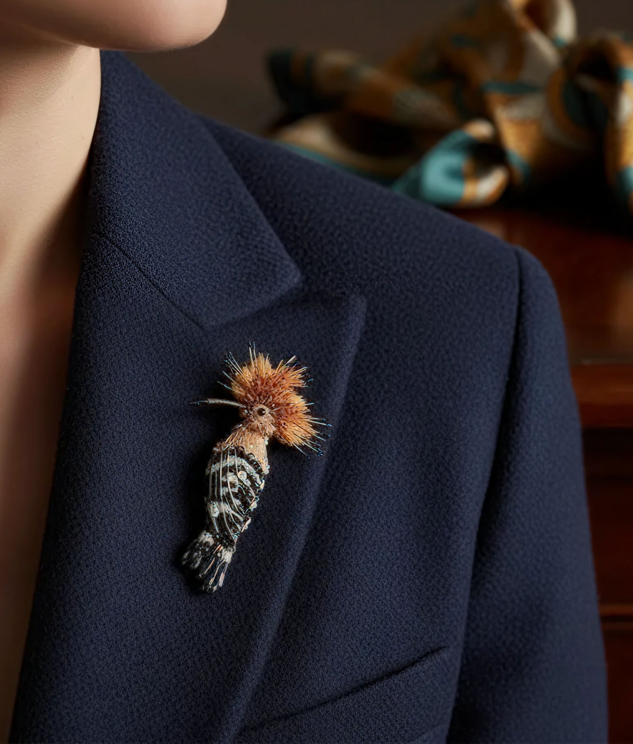Eurasian Hoopoe Brooch