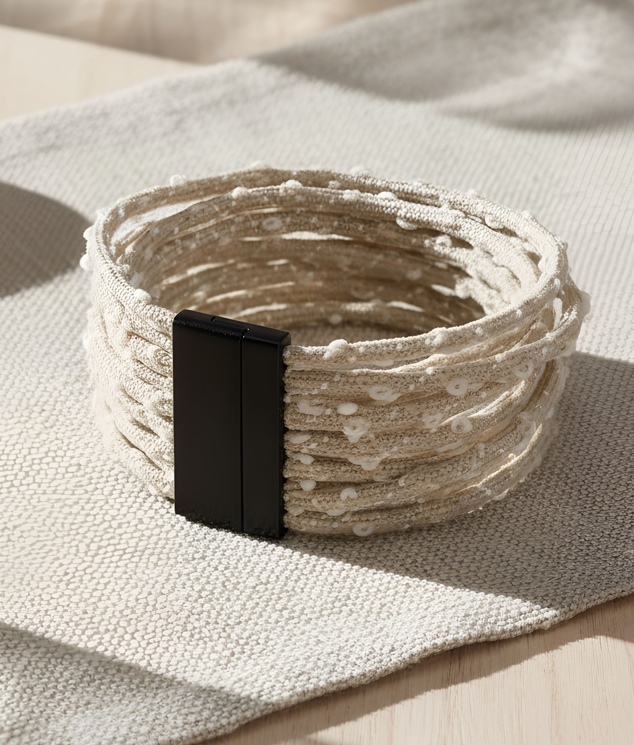 Beige Fabric Bracelet
