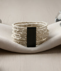 Beige Fabric Bracelet