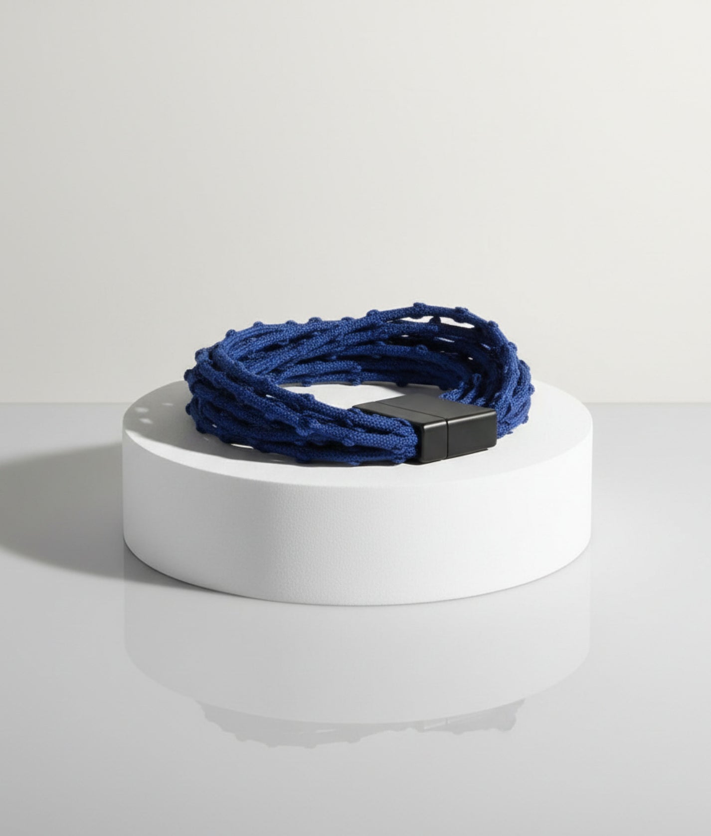 Blue Fabric Bracelet