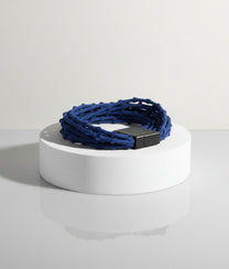 Blue Fabric Bracelet