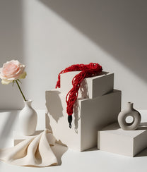 Red Fabric Necklace