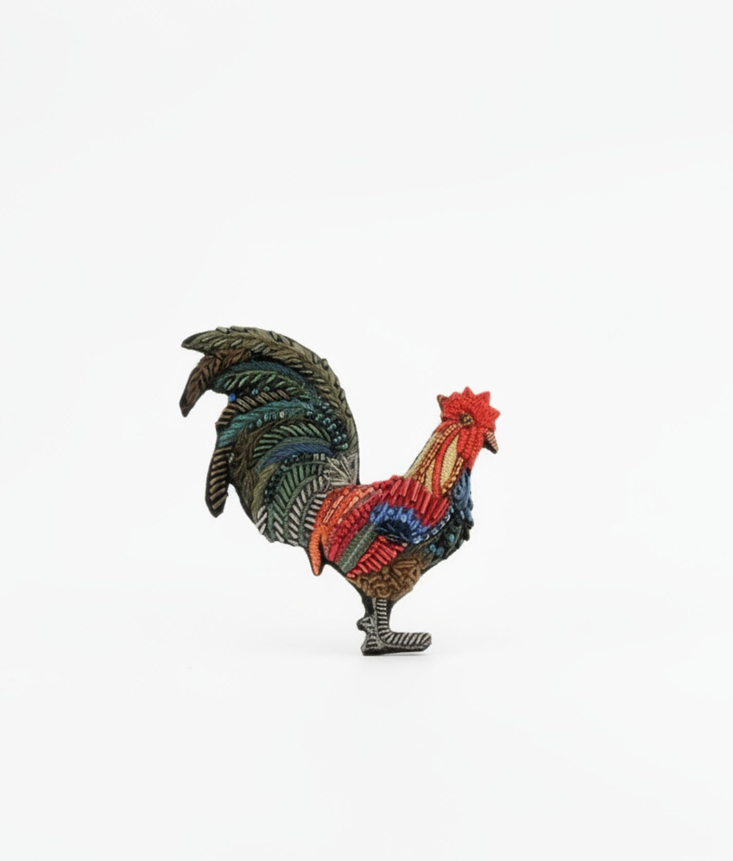 Farm Rooster Trovelore Brooch