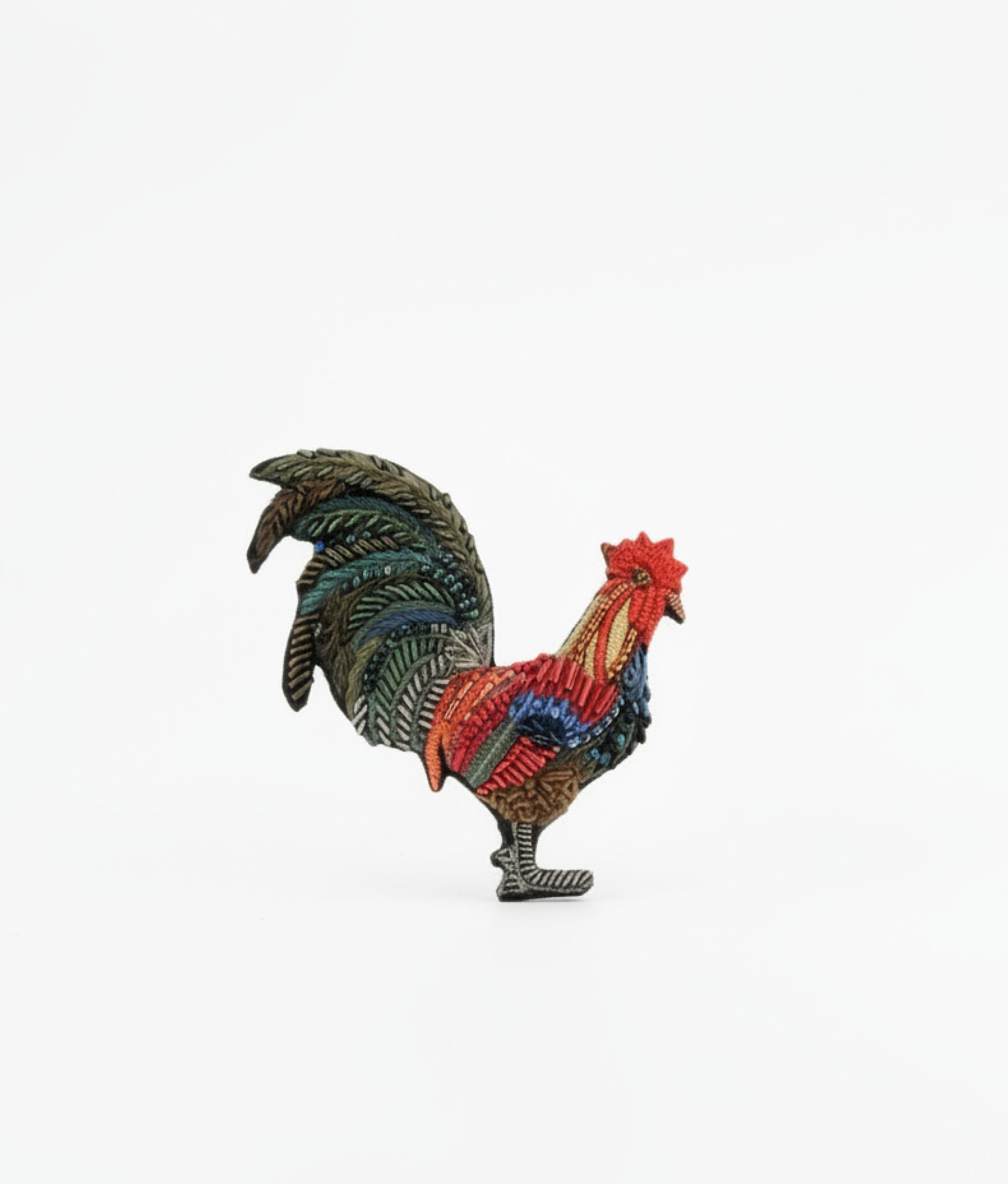 Farm Rooster Trovelore Brooch