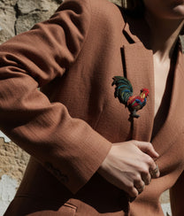 Farm Rooster Trovelore Brooch