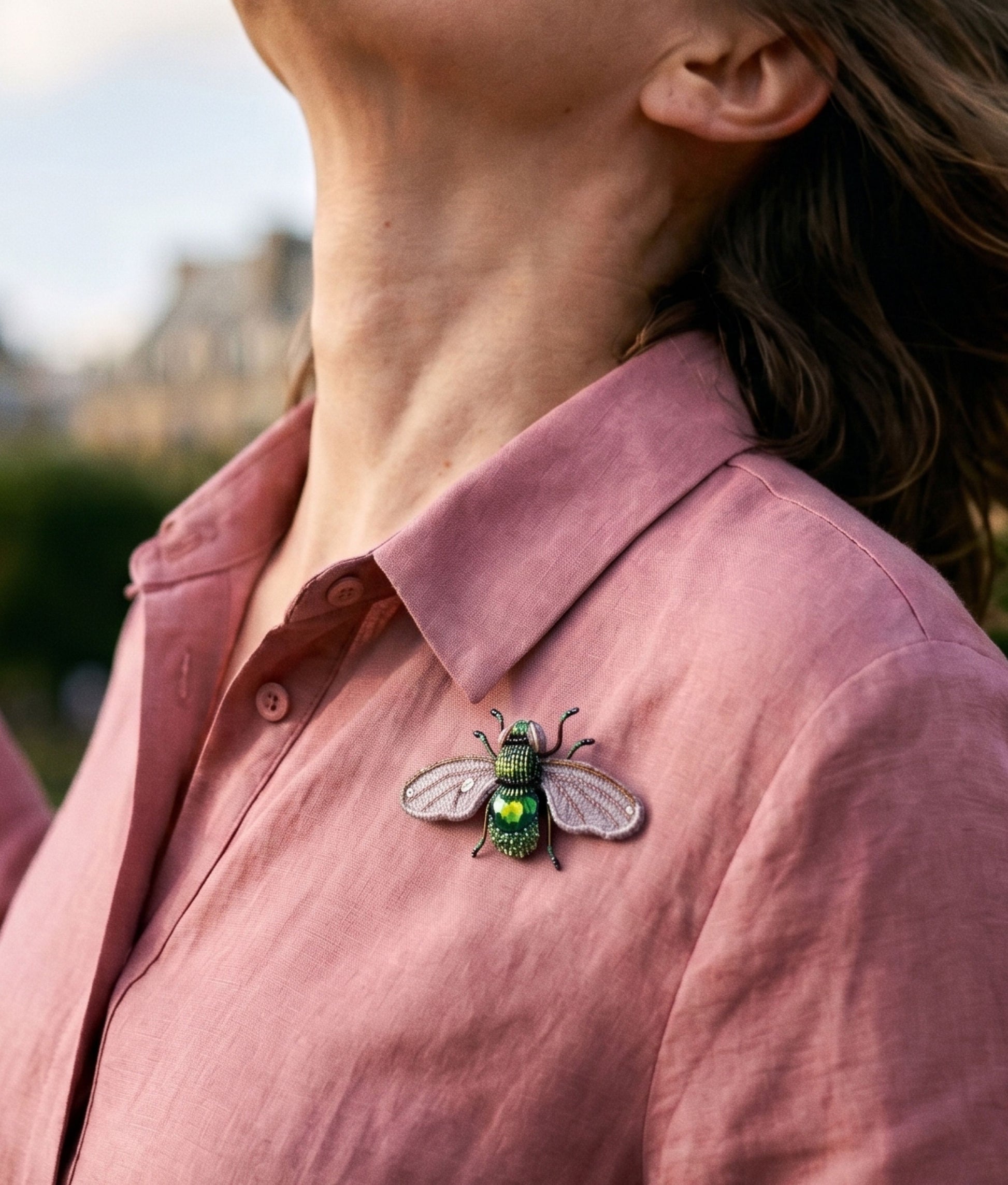 Field Bee Brooch Pin