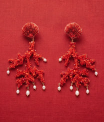 Finger Coral Earrings