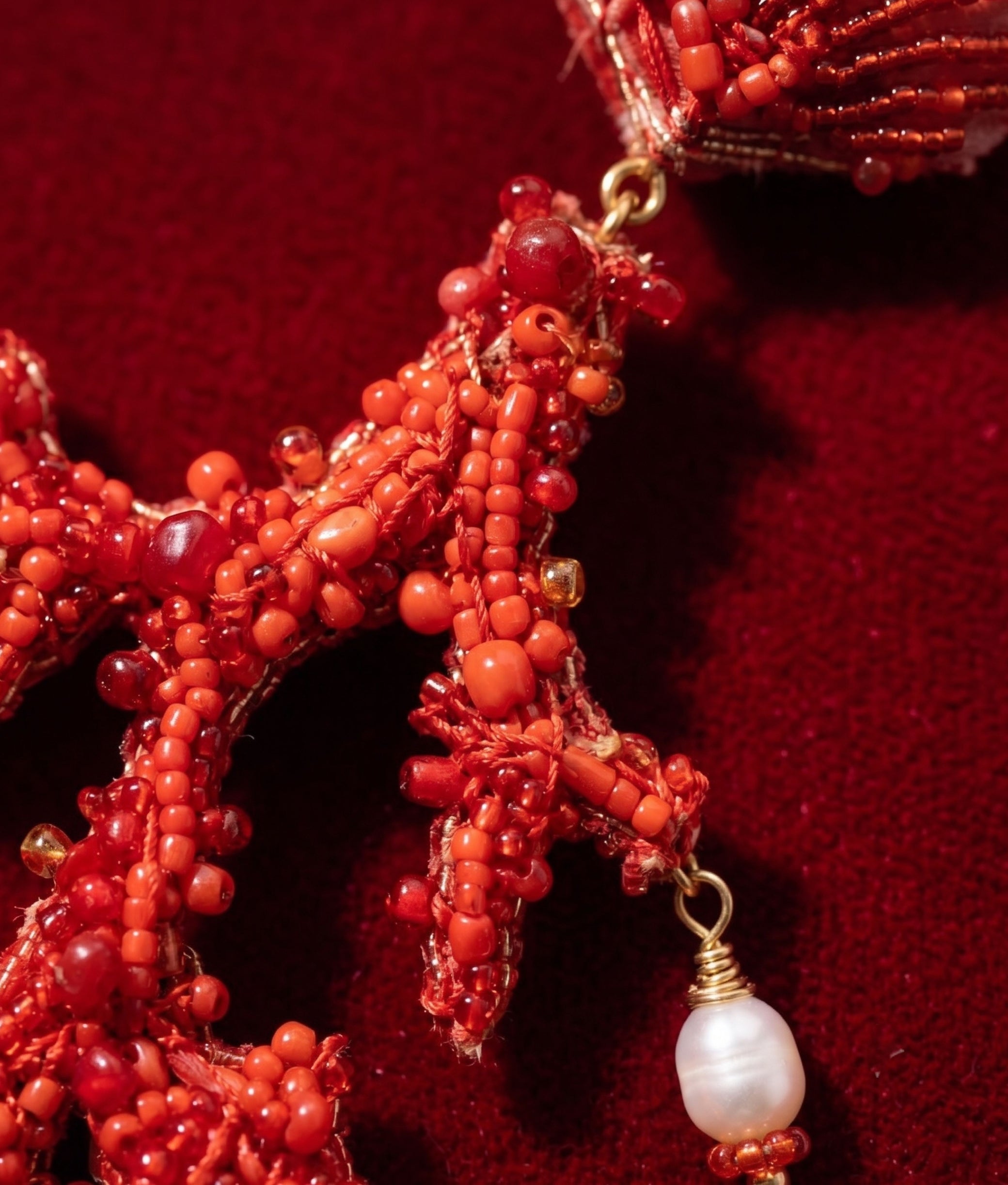 Finger Coral Earrings