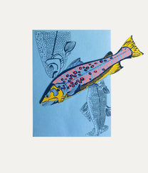 Trout 3D Greeting Card
