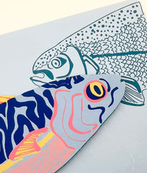 Mackerel 3D Greeting Card
