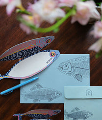 Mackerel 3D Greeting Card