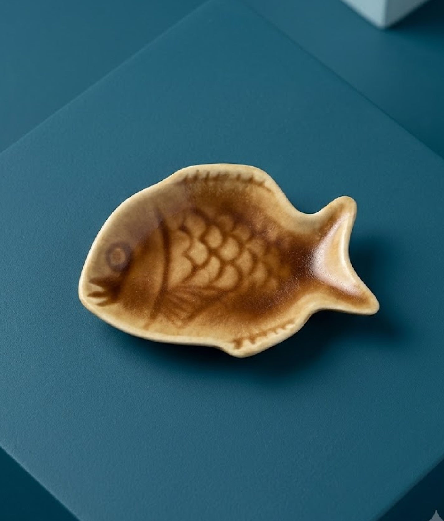 Orange Stoneware Fish Tray