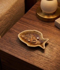 Orange Stoneware Fish Tray