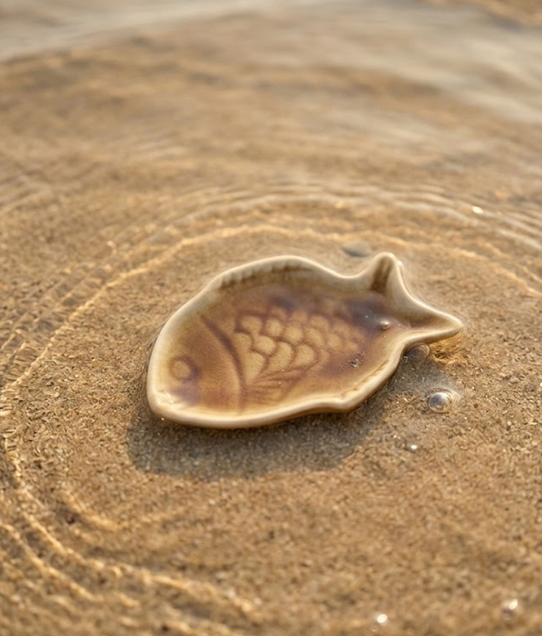 Orange Stoneware Fish Tray