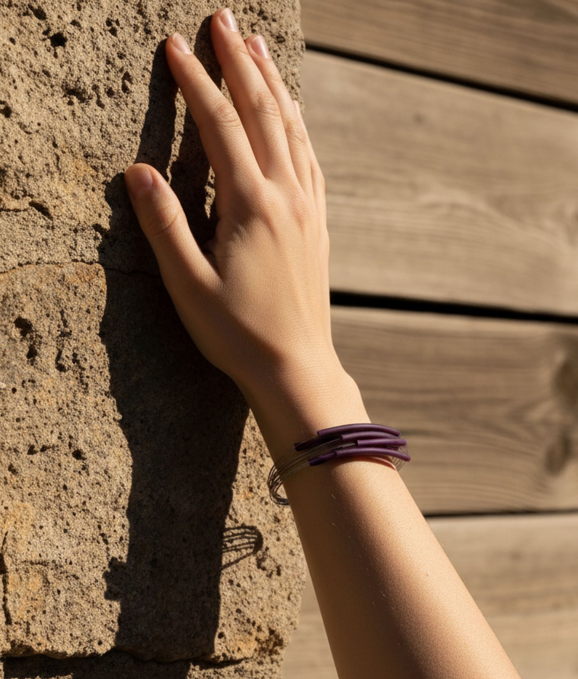 FLOS PVC Burgundy Bracelet