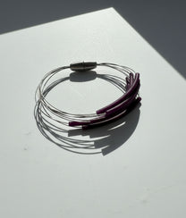 FLOS PVC Burgundy Bracelet