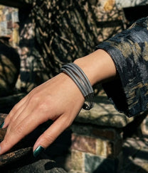 FLOS PVC Silver Bracelet