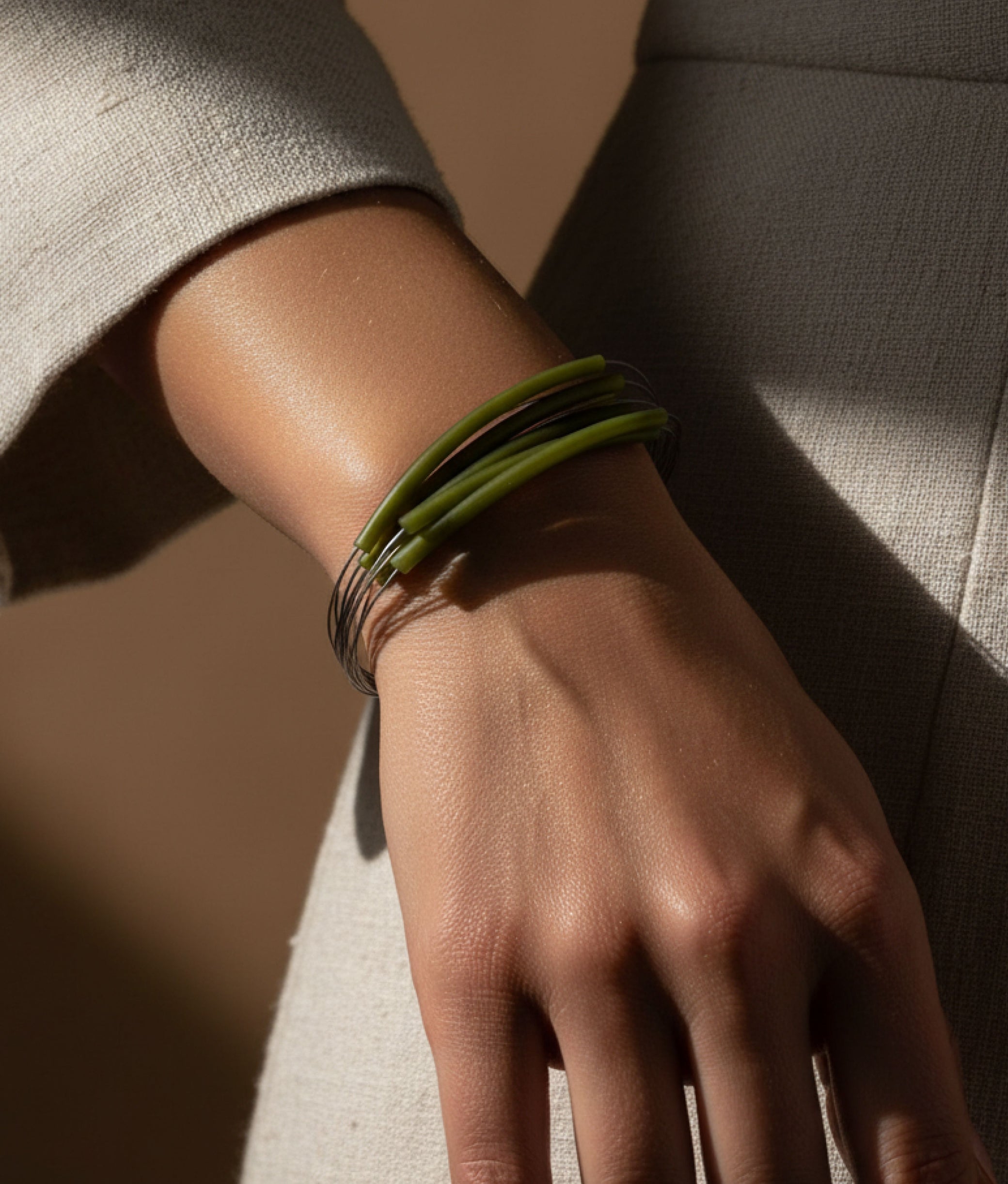 FLOS PVC Olive Bracelet