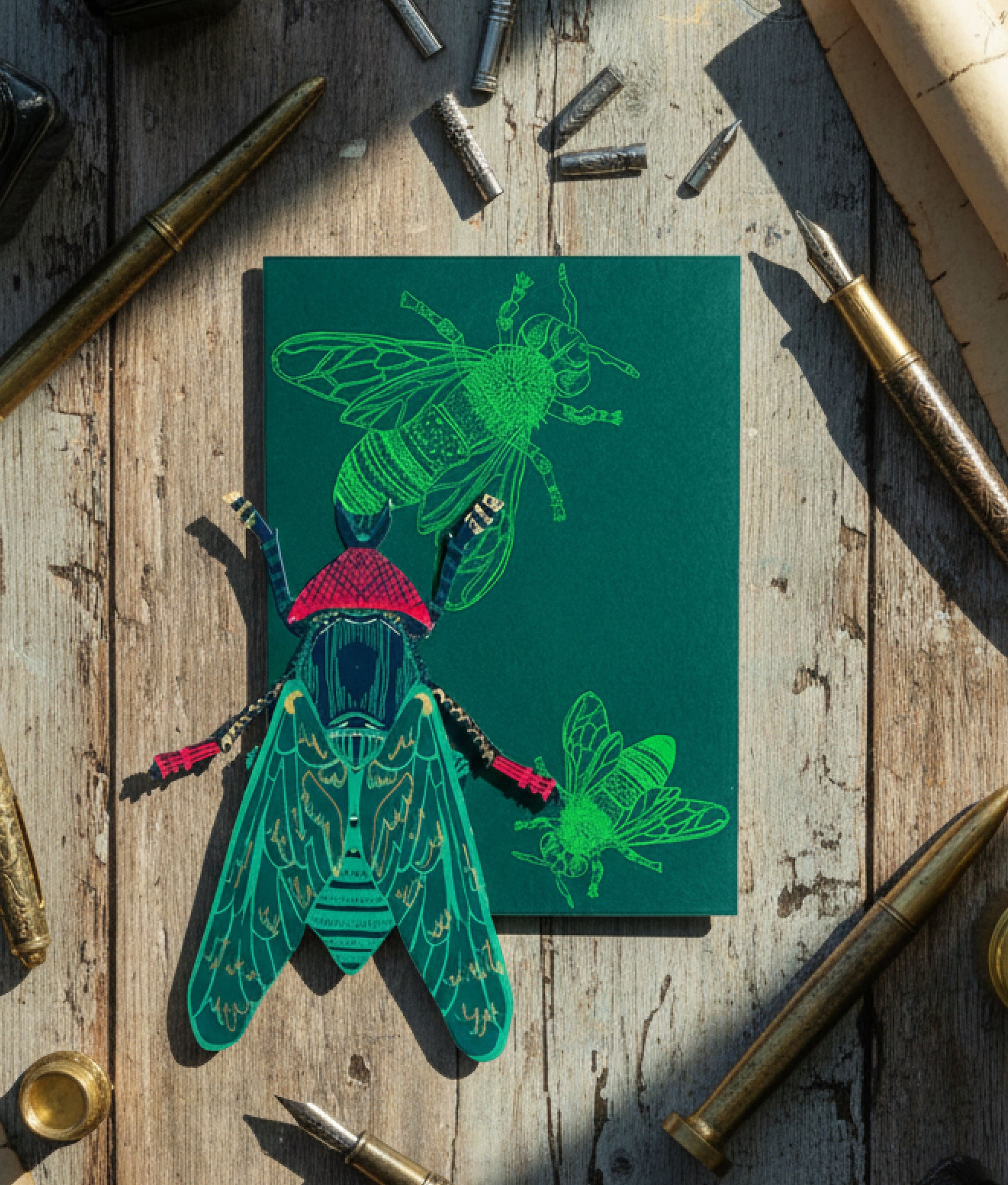 Green Fly 3D Greeting Card