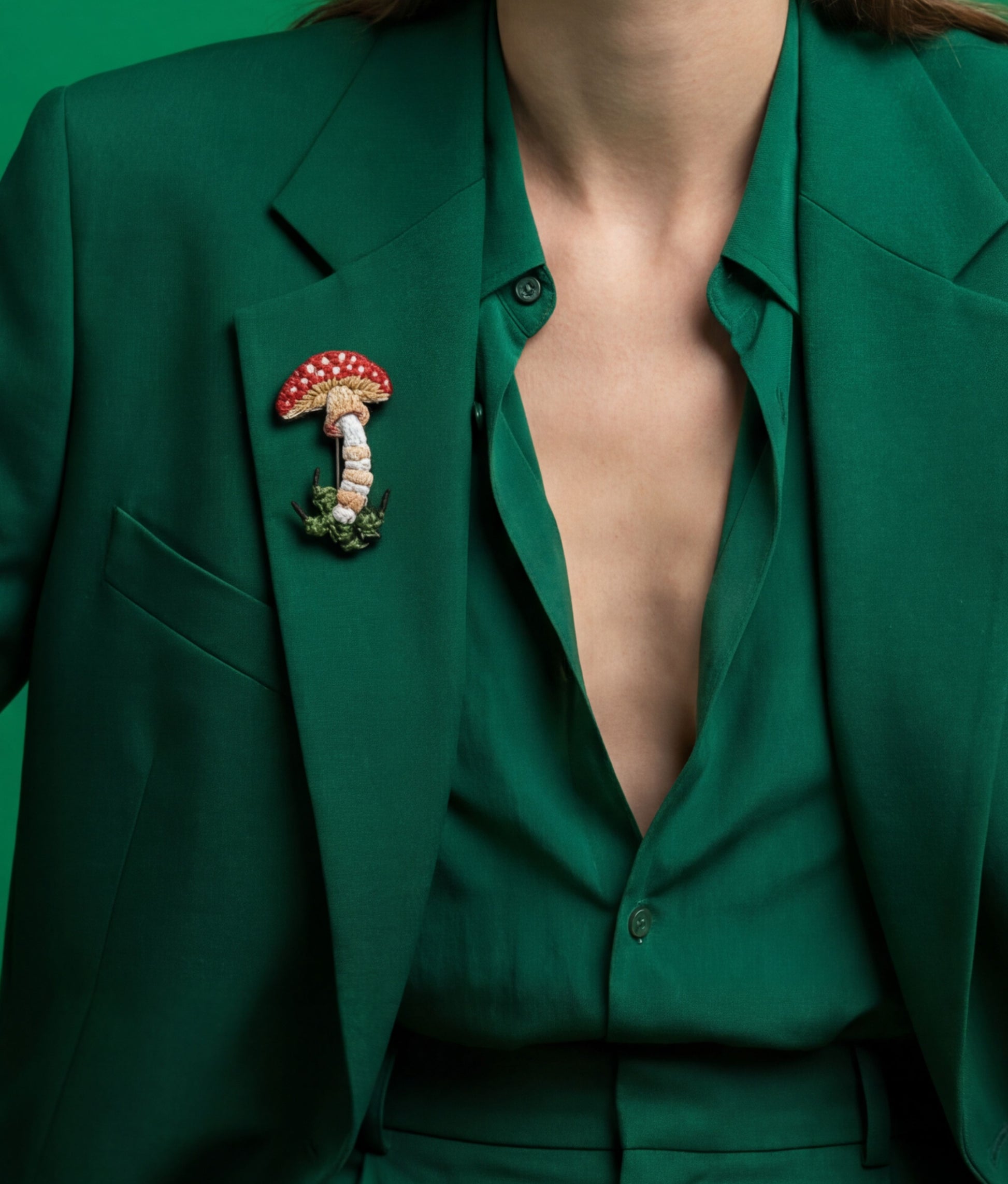 Fly Mushroom Brooch