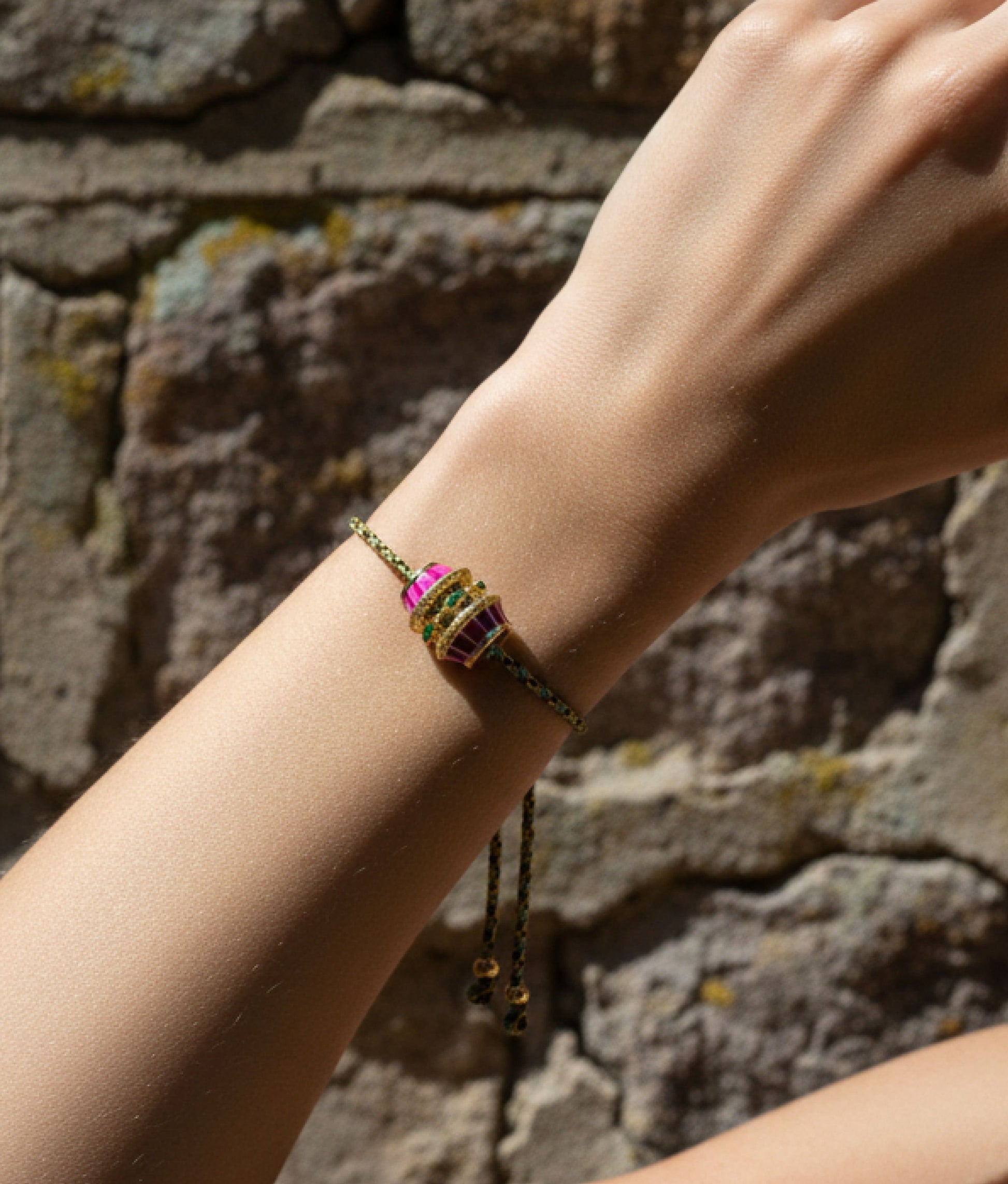 Fuchsia Pink Talisman Bracelet