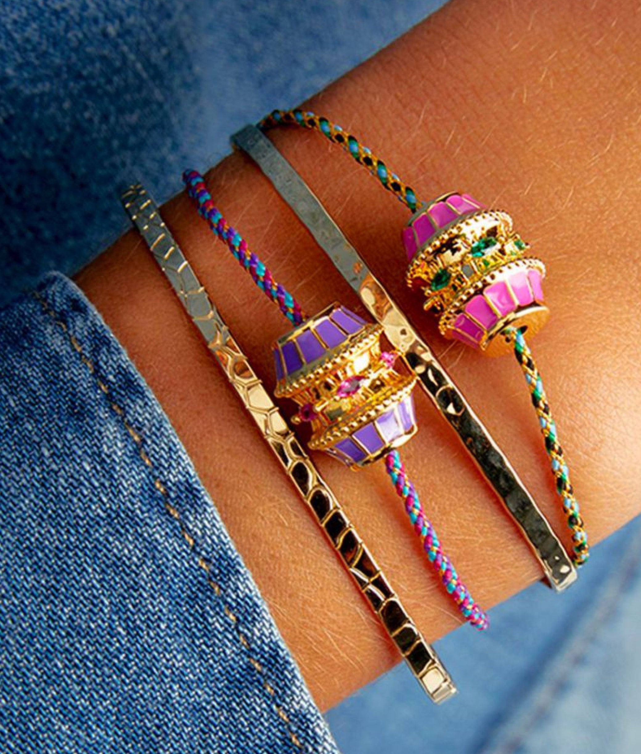 Fuchsia Pink Talisman Bracelet