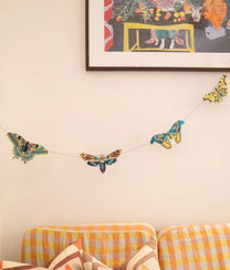 Green Moth Paper Garland