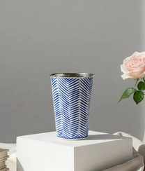 Geometrical Blue Lines Nomadic Cup