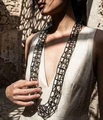 GEOMETRIA VETRO Black Necklace L
