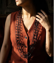 GEOMETRIA VETRO Black Necklace L