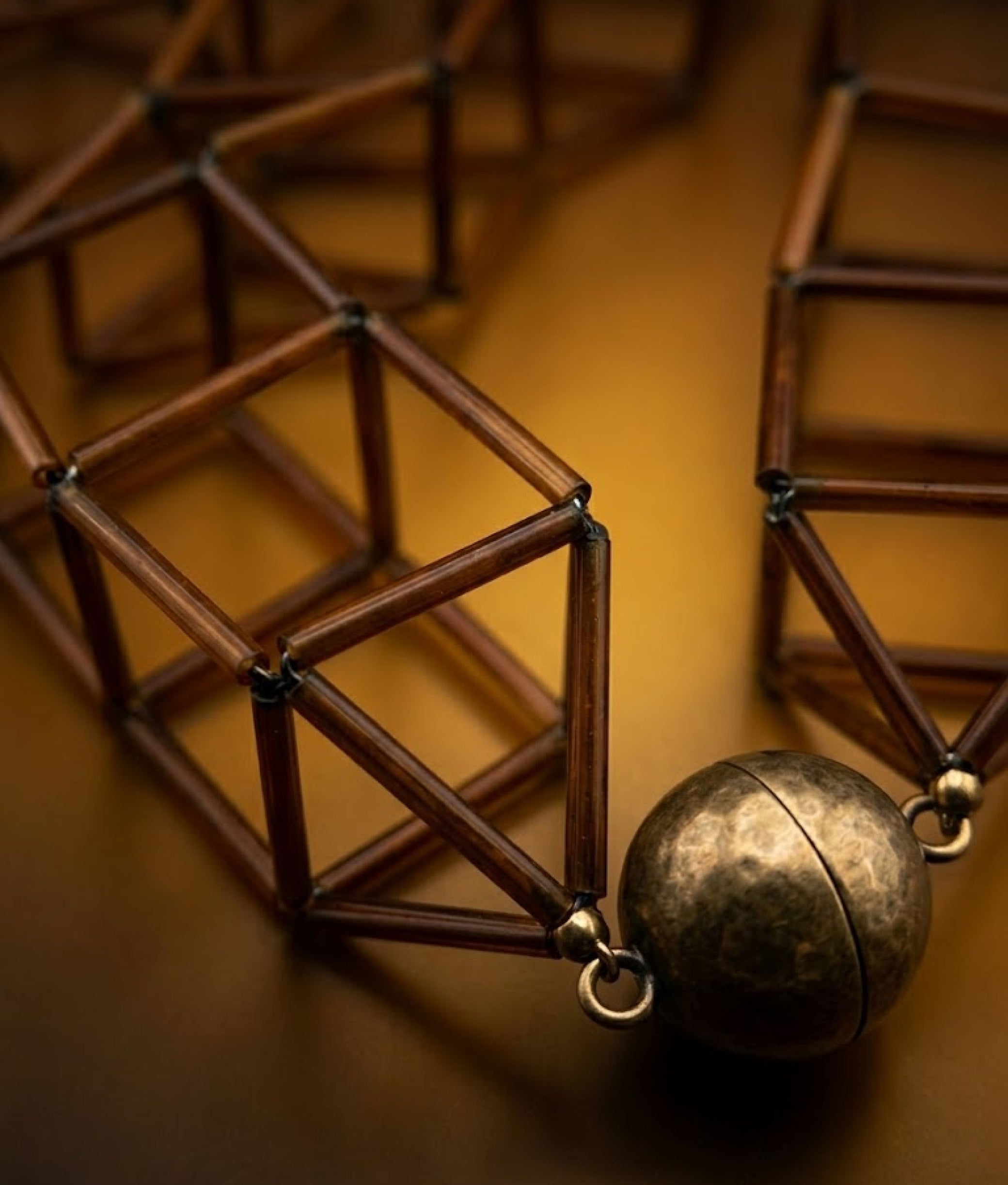 GEOMETRIA VETRO Bronze Necklace L