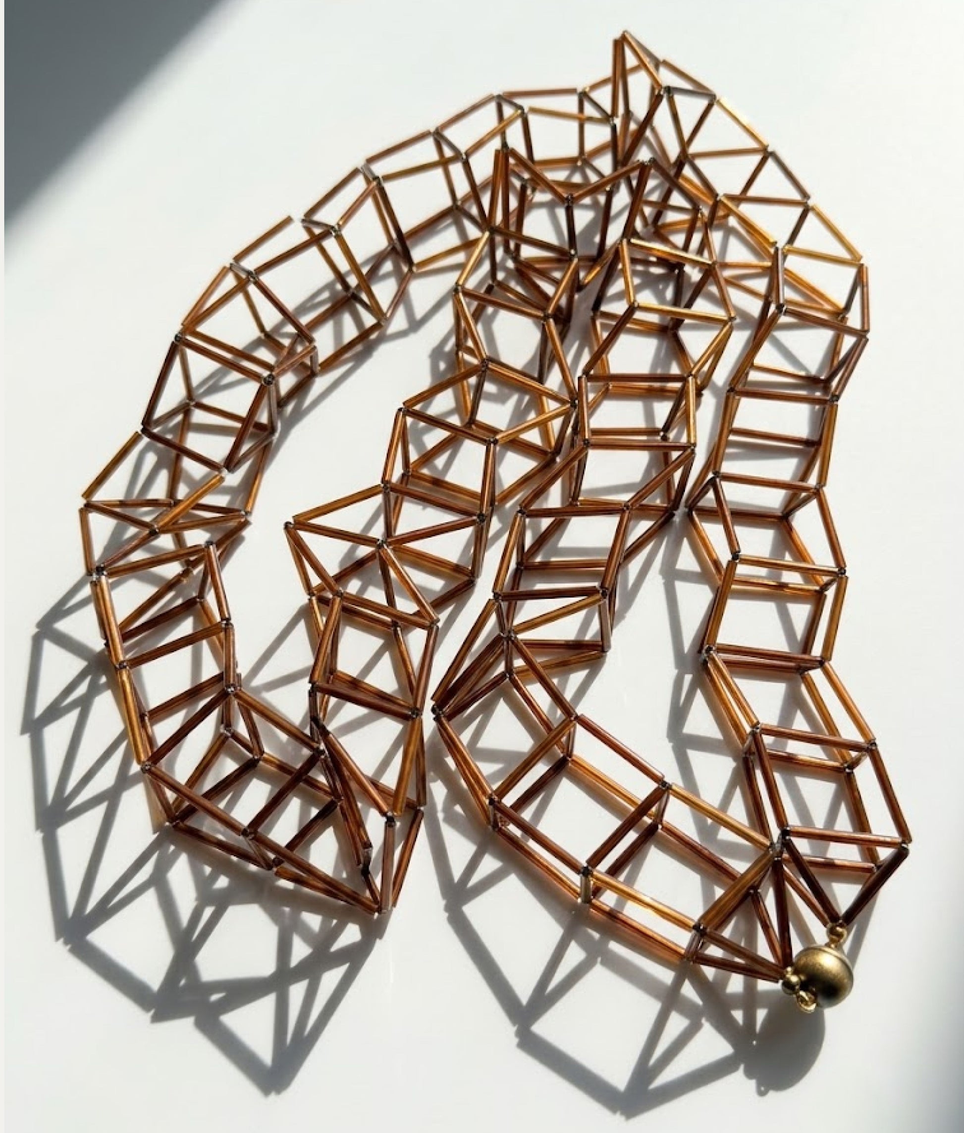 GEOMETRIA VETRO Bronze Necklace L