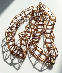 GEOMETRIA VETRO Bronze Necklace L