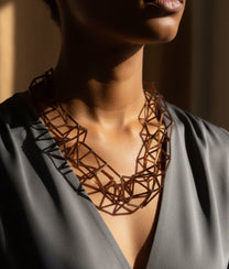GEOMETRIA VETRO Bronze Necklace S